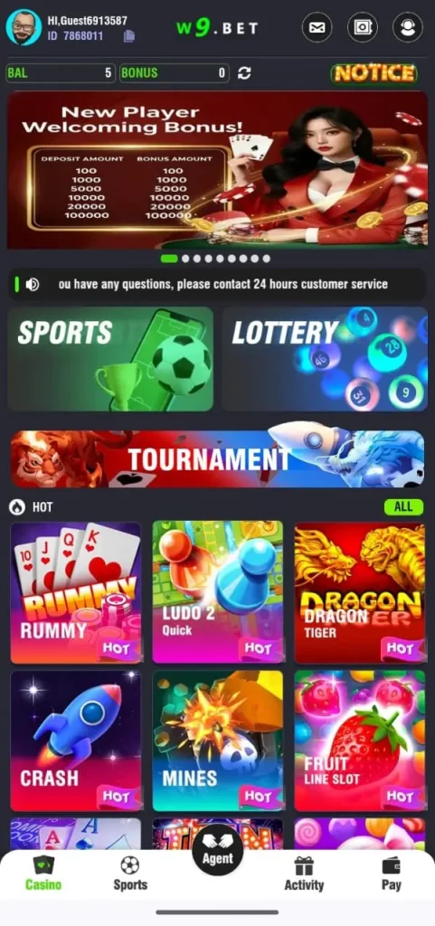 W9 Bet Game Download
